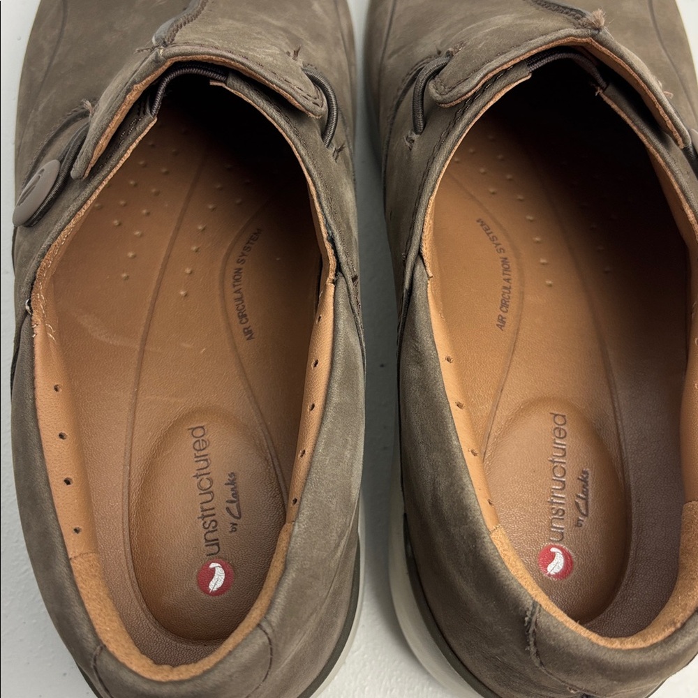 Clarks Unstructured Un Loop 2 Walk Womens Casual Slip-on Ortho Taupe Nubuck Sz 7 - Picture 8 of 11